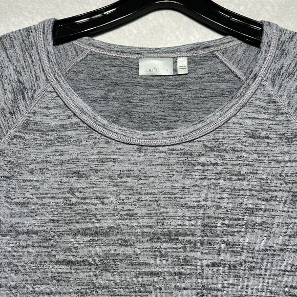 Athleta No Sweatin It Sharkbite Gray Crew Neck Pullover Sweater Women’s Size: S - Picture 3 of 13